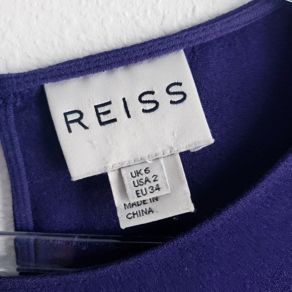 Reiss Short Ruffle Cap Sleeve Blouse - Picture 6 of 7